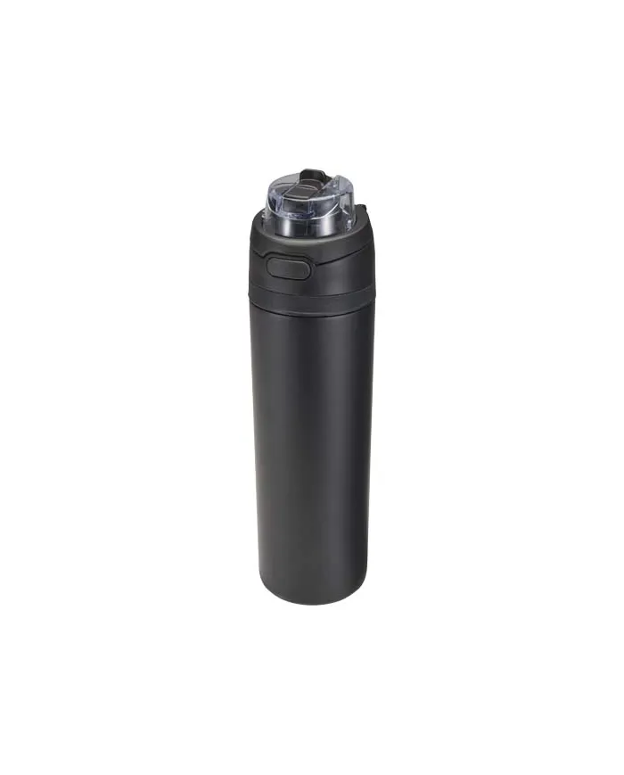 Borraccia in acciaio inossidabile a parete singola in materiale riciclato certificato RCS con tappo a doppia funz - cod. P100951