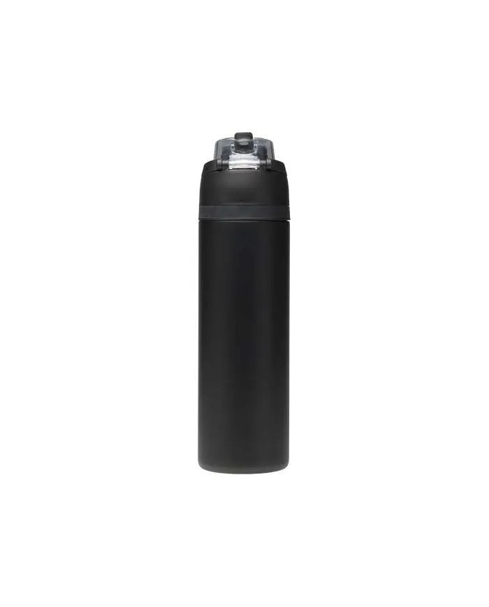 Borraccia in acciaio inossidabile a parete singola in materiale riciclato certificato RCS con tappo a doppia funz - cod. P100951