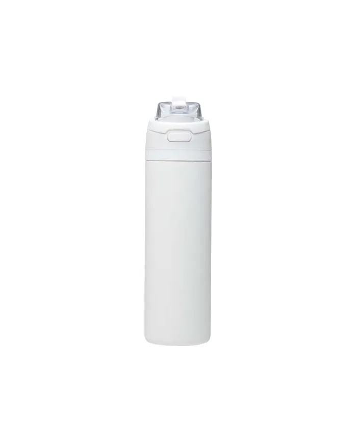 Borraccia in acciaio inossidabile a parete singola in materiale riciclato certificato RCS con tappo a doppia funz - cod. P100951