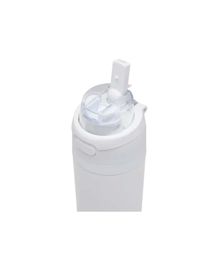 Borraccia in acciaio inossidabile a parete singola in materiale riciclato certificato RCS con tappo a doppia funz - cod. P100951