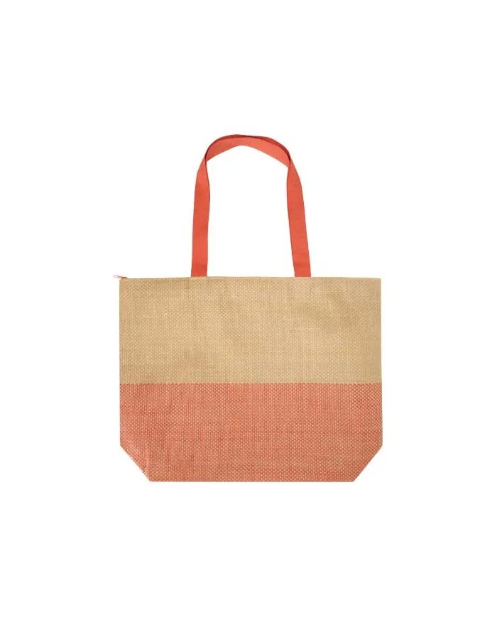 Borsa tote grande in carta paglia con cerniera Rhythm - 21L - cod. P130156