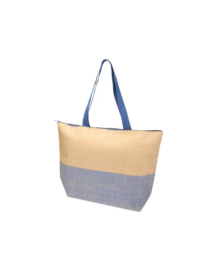 Borsa tote grande in carta paglia con cerniera Rhythm - 21L - cod. P130156