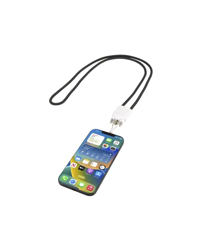 Cavo di ricarica 5-in-1 65W con lanyard in plastica riciclata Ion - cod. P124523