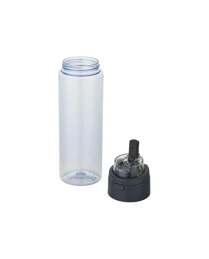 Borraccia in plastica riciclata RCS con tappo a doppia funzione e cannuccia a scatto da 700 ml Theron - cod. P100950
