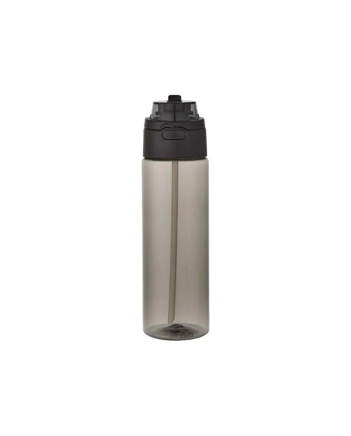 Borraccia in plastica riciclata RCS con tappo a doppia funzione e cannuccia a scatto da 700 ml Theron - cod. P100950
