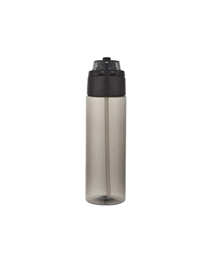 Borraccia in plastica riciclata RCS con tappo a doppia funzione e cannuccia a scatto da 700 ml Theron - cod. P100950