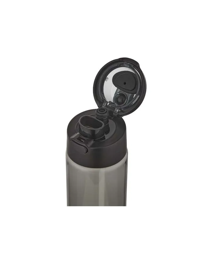 Borraccia in plastica riciclata RCS con tappo a doppia funzione e cannuccia a scatto da 700 ml Theron - cod. P100950