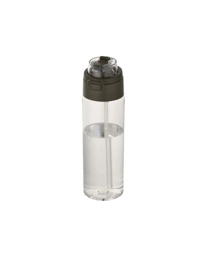 Borraccia in plastica riciclata RCS con tappo a doppia funzione e cannuccia a scatto da 700 ml Theron - cod. P100950