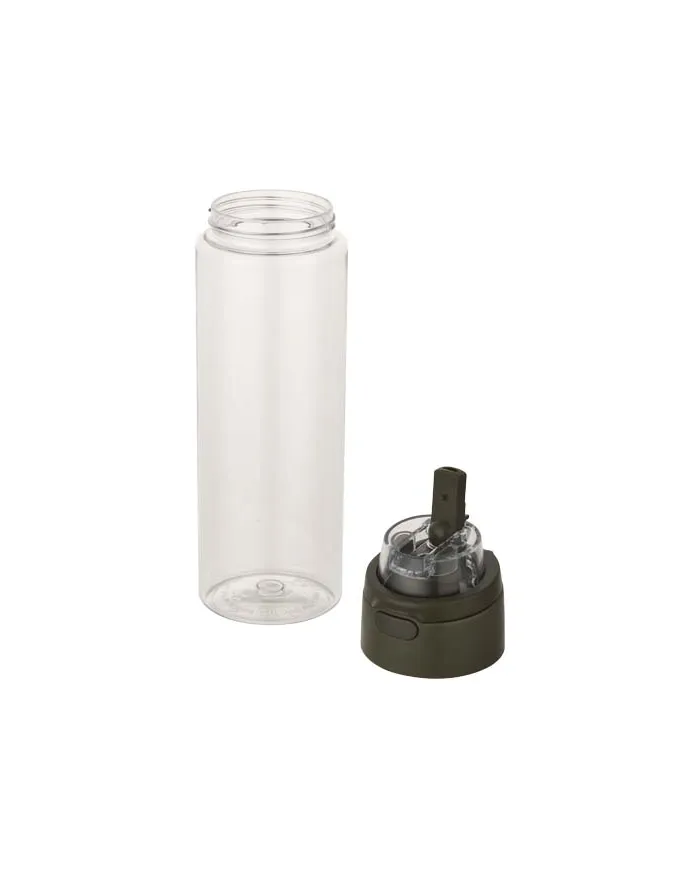 Borraccia in plastica riciclata RCS con tappo a doppia funzione e cannuccia a scatto da 700 ml Theron - cod. P100950
