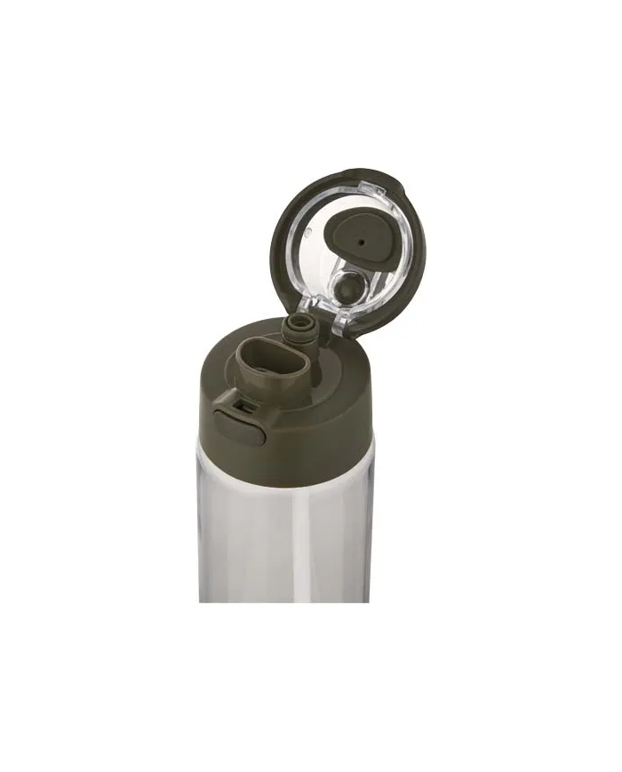 Borraccia in plastica riciclata RCS con tappo a doppia funzione e cannuccia a scatto da 700 ml Theron - cod. P100950
