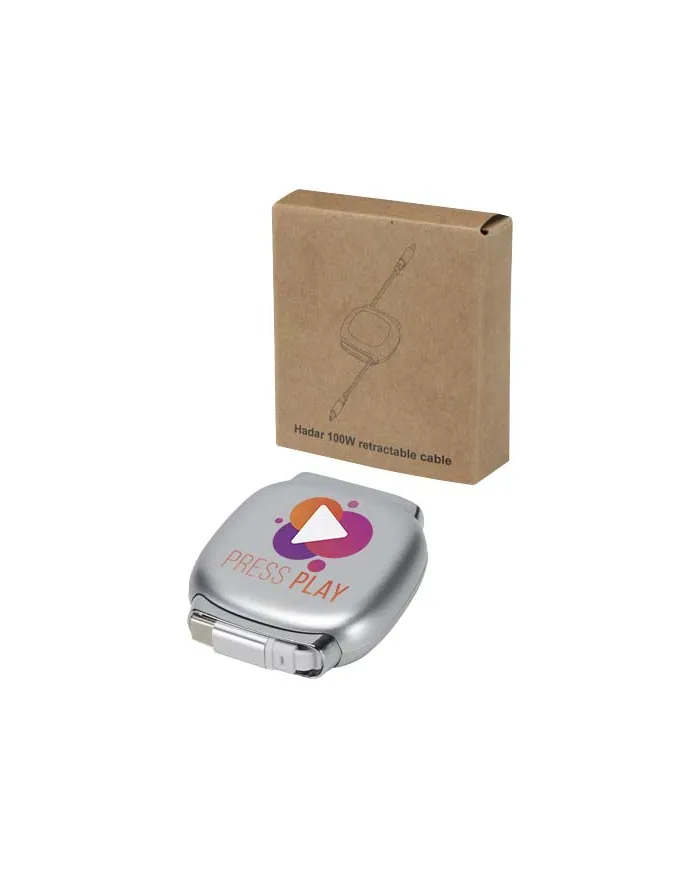 Cavo di ricarica PD CarPlay retrattile in plastica riciclata da 100 W Alphard - cod. P124496