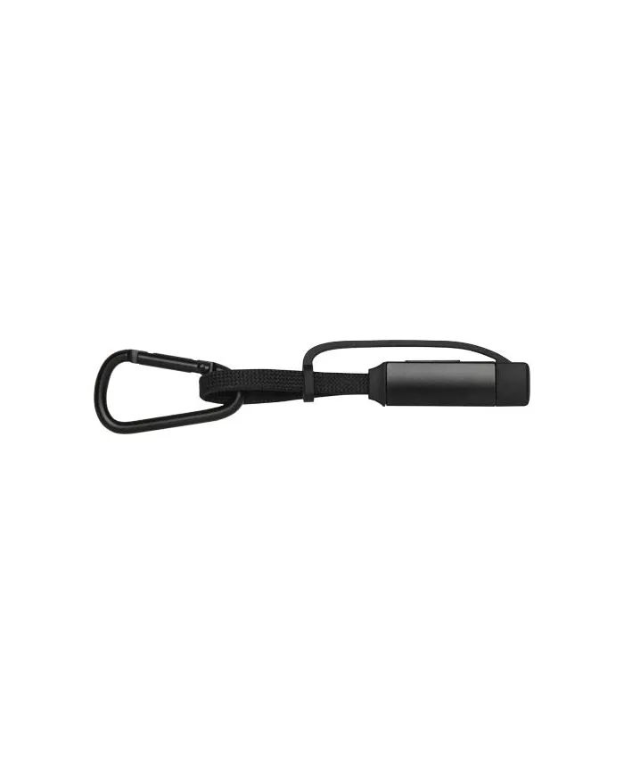 Cavo di ricarica da 65 W 3 in 1 in alluminio riciclato con moschettone Algieba - cod. P124497