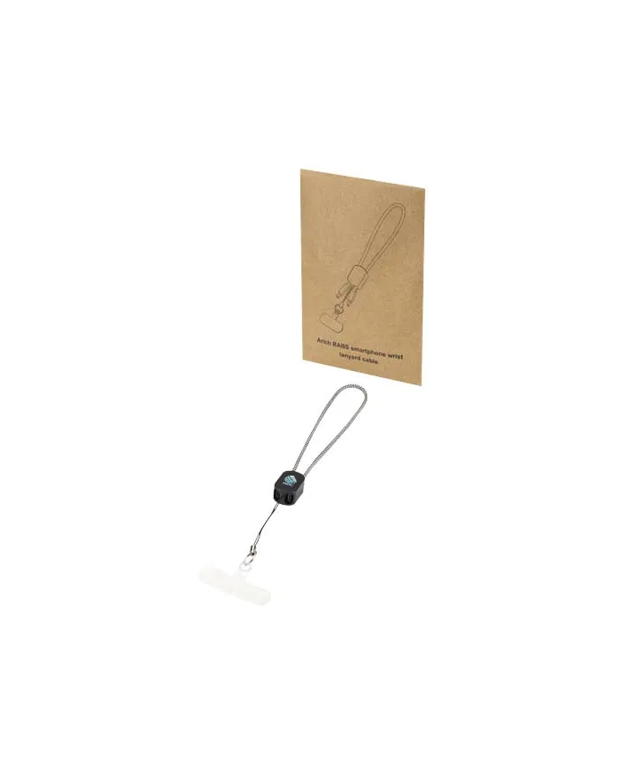 Lanyard da polso riciclato RCS con cavo di ricarica Type-C da 20 W integrato Arich - cod. P124493