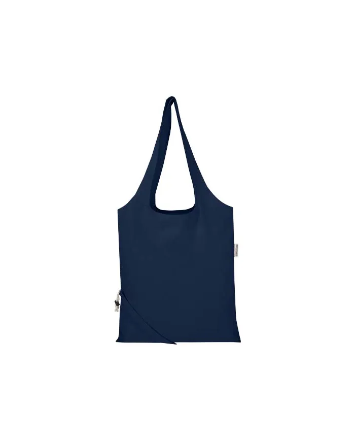 Borsa tote pieghevole in misto cotone riciclato certificato GRS da 140 g/m² Madras Blend- 7L - cod. P120805