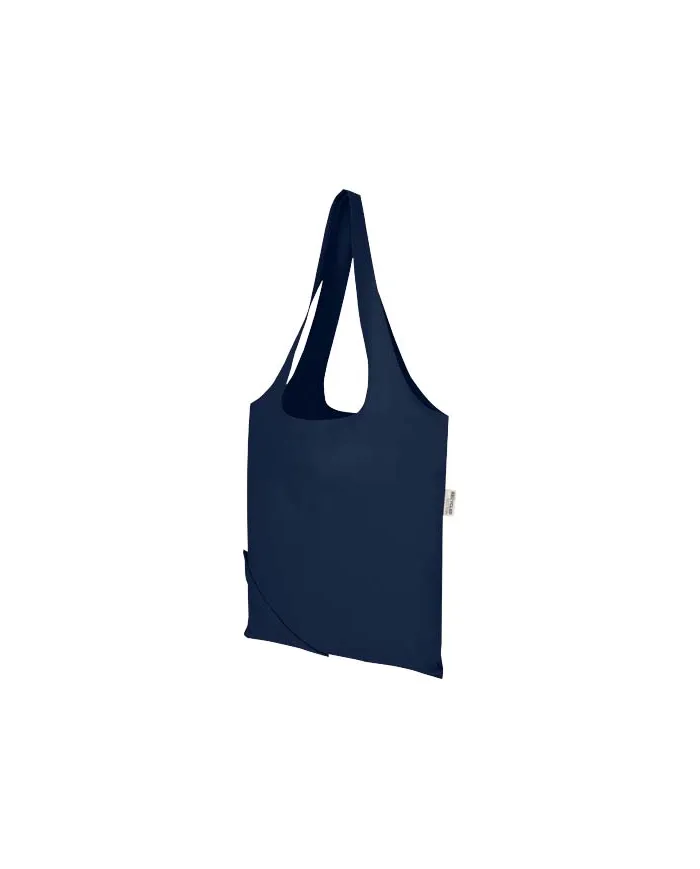Borsa tote pieghevole in misto cotone riciclato certificato GRS da 140 g/m² Madras Blend- 7L - cod. P120805