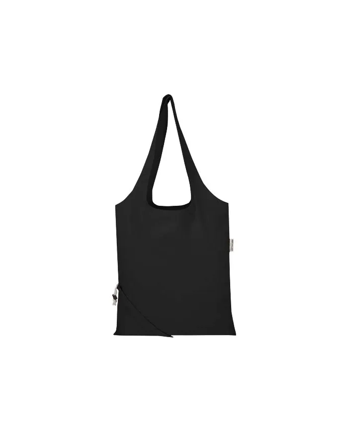 Borsa tote pieghevole in misto cotone riciclato certificato GRS da 140 g/m² Madras Blend- 7L - cod. P120805