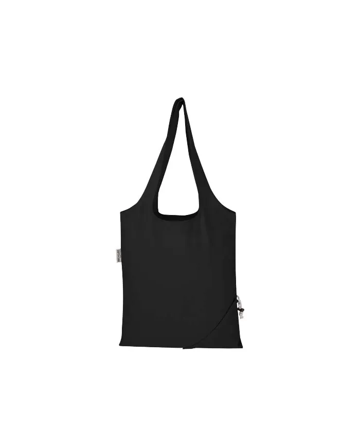 Borsa tote pieghevole in misto cotone riciclato certificato GRS da 140 g/m² Madras Blend- 7L - cod. P120805