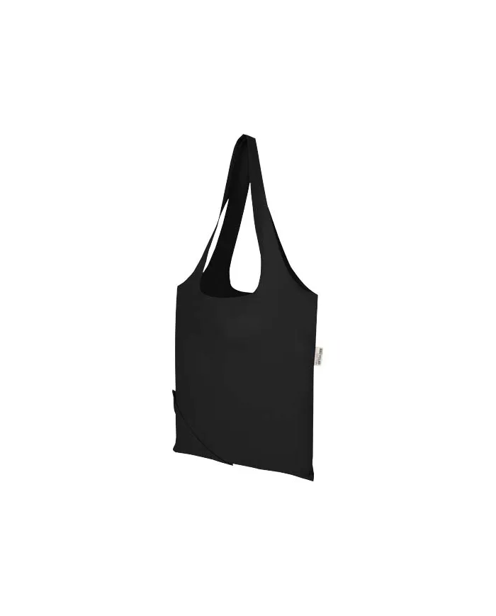 Borsa tote pieghevole in misto cotone riciclato certificato GRS da 140 g/m² Madras Blend- 7L - cod. P120805