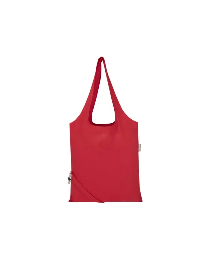 Borsa tote pieghevole in misto cotone riciclato certificato GRS da 140 g/m² Madras Blend- 7L - cod. P120805