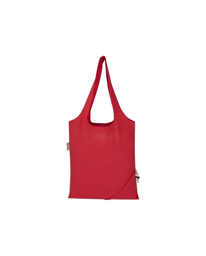 Borsa tote pieghevole in misto cotone riciclato certificato GRS da 140 g/m² Madras Blend- 7L - cod. P120805