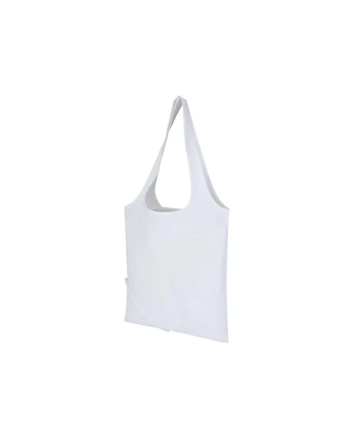 Borsa tote pieghevole in misto cotone riciclato certificato GRS da 140 g/m² Madras Blend- 7L - cod. P120805