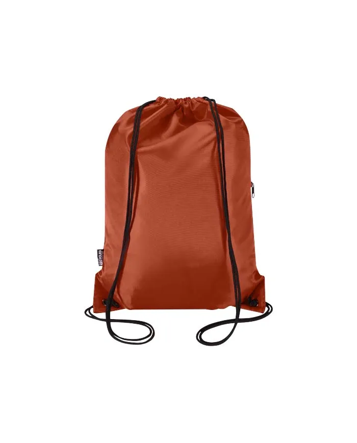 Borsa con coulisse in RPET con tasca frontale con cerniera Oriole - 5L - cod. P130145