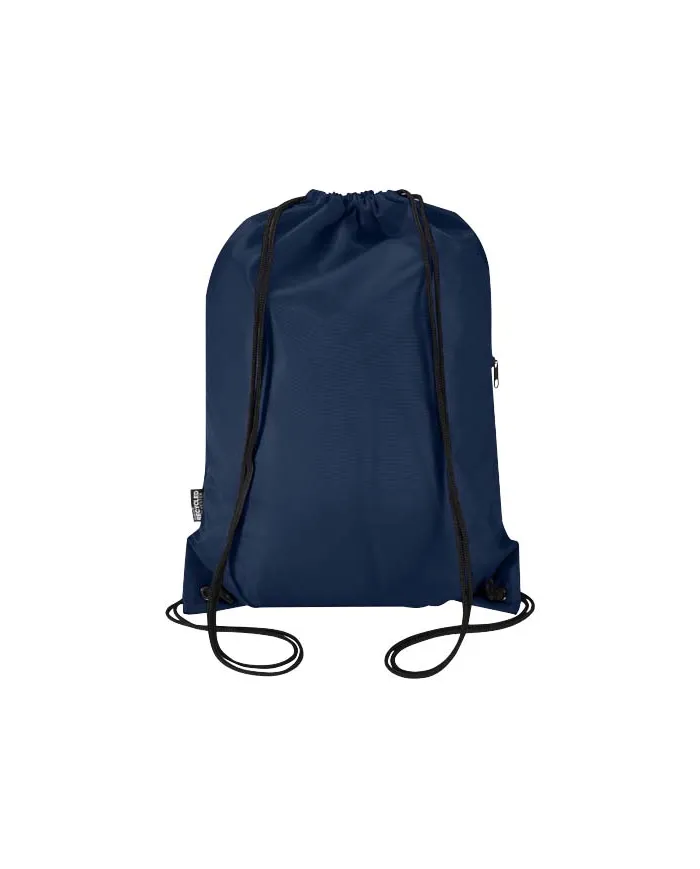 Borsa con coulisse in RPET con tasca frontale con cerniera Oriole - 5L - cod. P130145