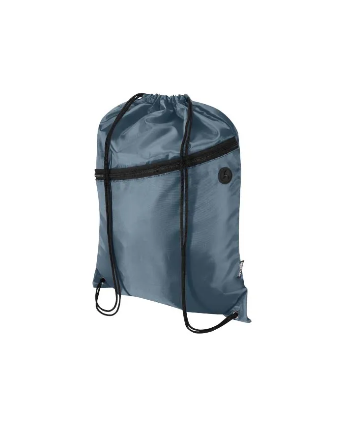 Borsa con coulisse in RPET con tasca frontale con cerniera Oriole - 5L - cod. P130145