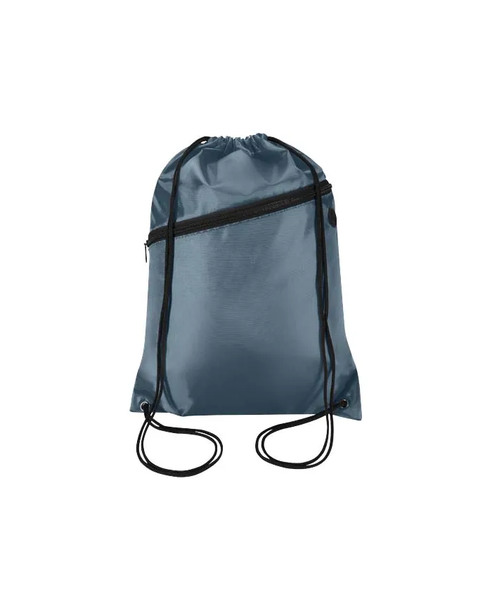 Borsa con coulisse in RPET con tasca frontale con cerniera Oriole - 5L - cod. P130145