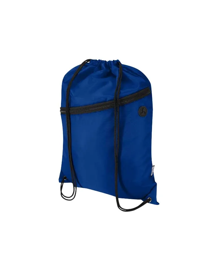 Borsa con coulisse in RPET con tasca frontale con cerniera Oriole - 5L - cod. P130145