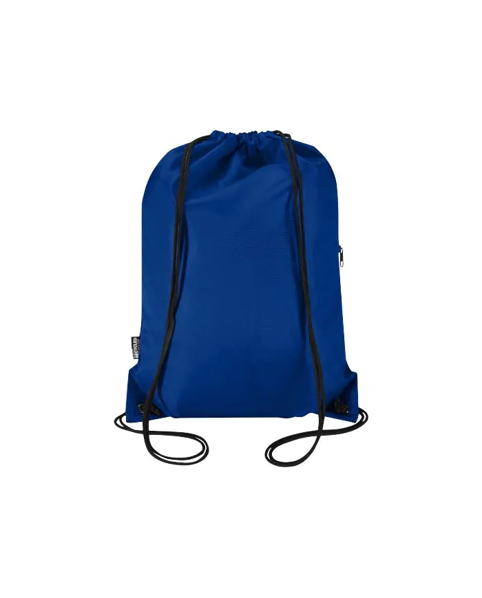 Borsa con coulisse in RPET con tasca frontale con cerniera Oriole - 5L - cod. P130145