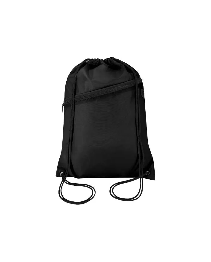 Borsa con coulisse in RPET con tasca frontale con cerniera Oriole - 5L - cod. P130145