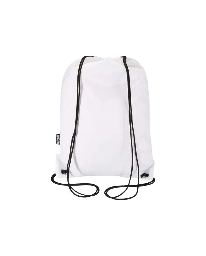 Borsa con coulisse in RPET con tasca frontale con cerniera Oriole - 5L - cod. P130145