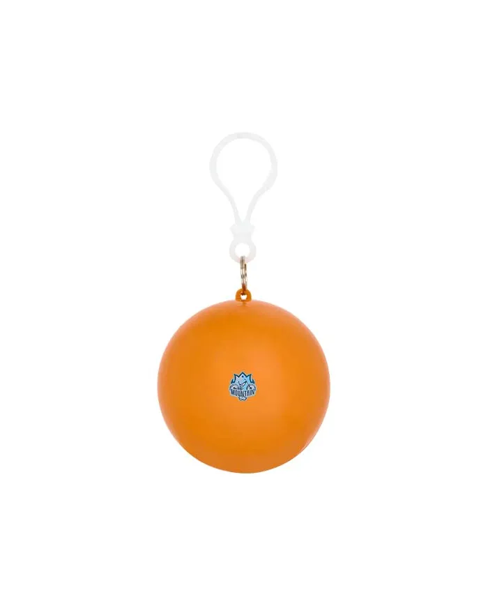 Poncho in contenitore rotondo di plastica con moschettone Fog - cod. P130164