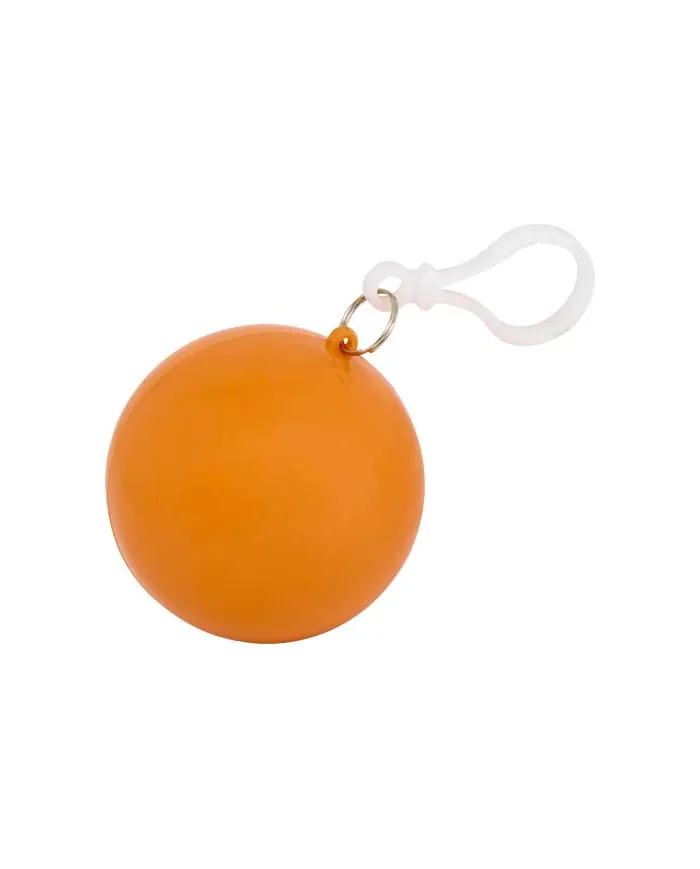 Poncho in contenitore rotondo di plastica con moschettone Fog - cod. P130164