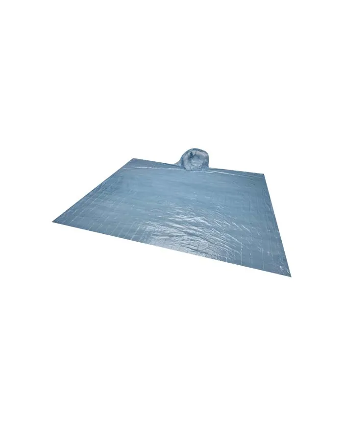Poncho in contenitore rotondo di plastica con moschettone Fog - cod. P130164