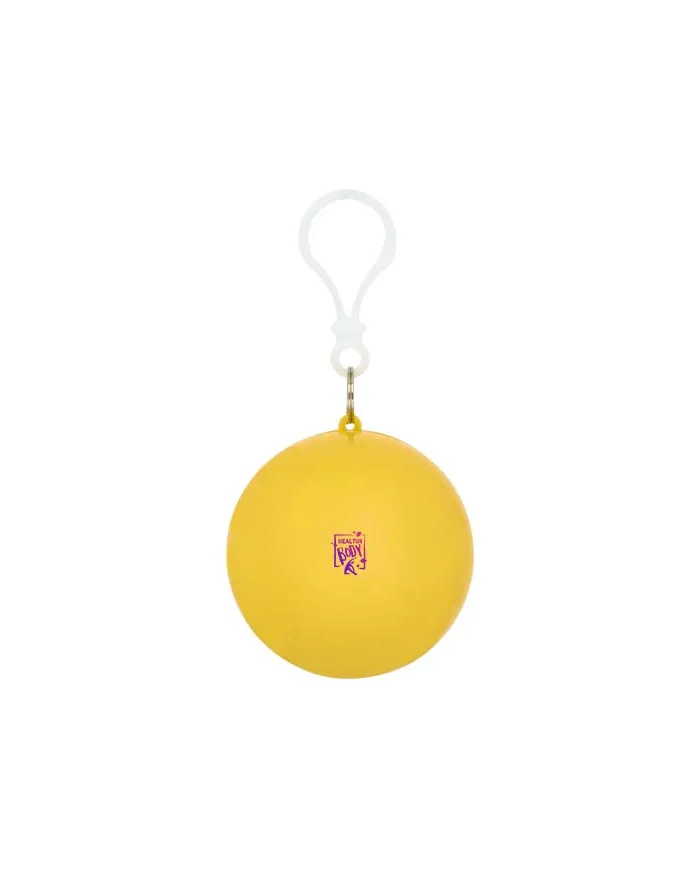 Poncho in contenitore rotondo di plastica con moschettone Fog - cod. P130164