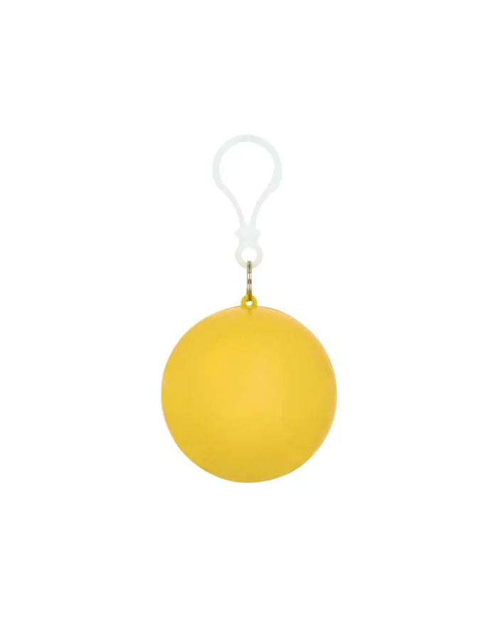 Poncho in contenitore rotondo di plastica con moschettone Fog - cod. P130164
