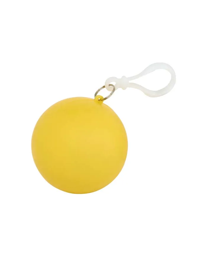 Poncho in contenitore rotondo di plastica con moschettone Fog - cod. P130164
