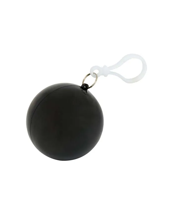 Poncho in contenitore rotondo di plastica con moschettone Fog - cod. P130164