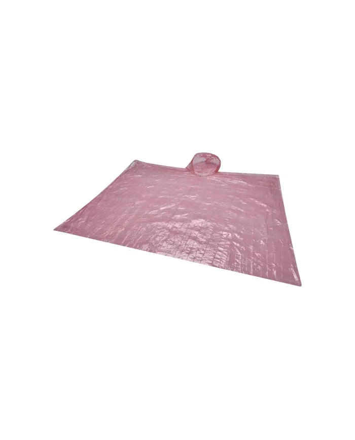 Poncho in contenitore rotondo di plastica con moschettone Fog - cod. P130164