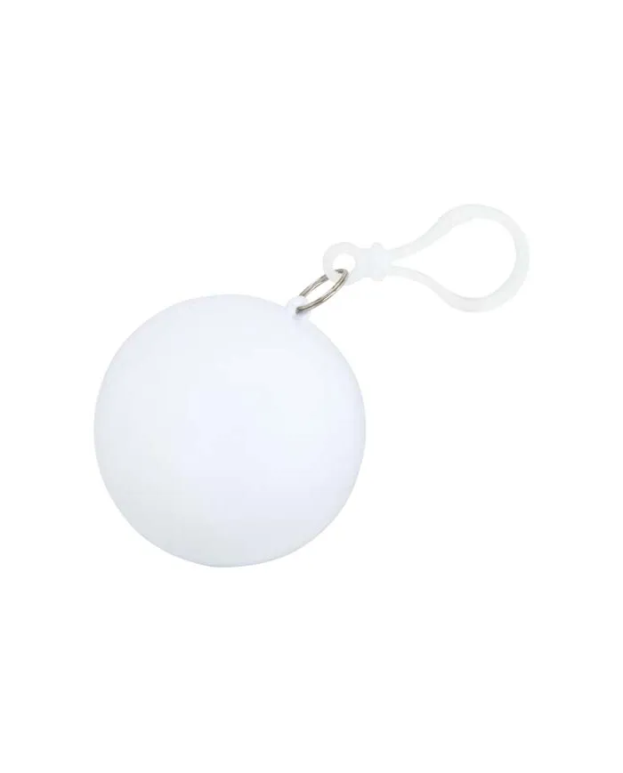 Poncho in contenitore rotondo di plastica con moschettone Fog - cod. P130164