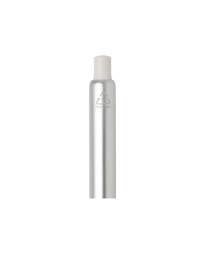Penna a sfera a scatto in alluminio riciclato con finitura anodizzata Soffit (inchiostro blu) - cod. P107332