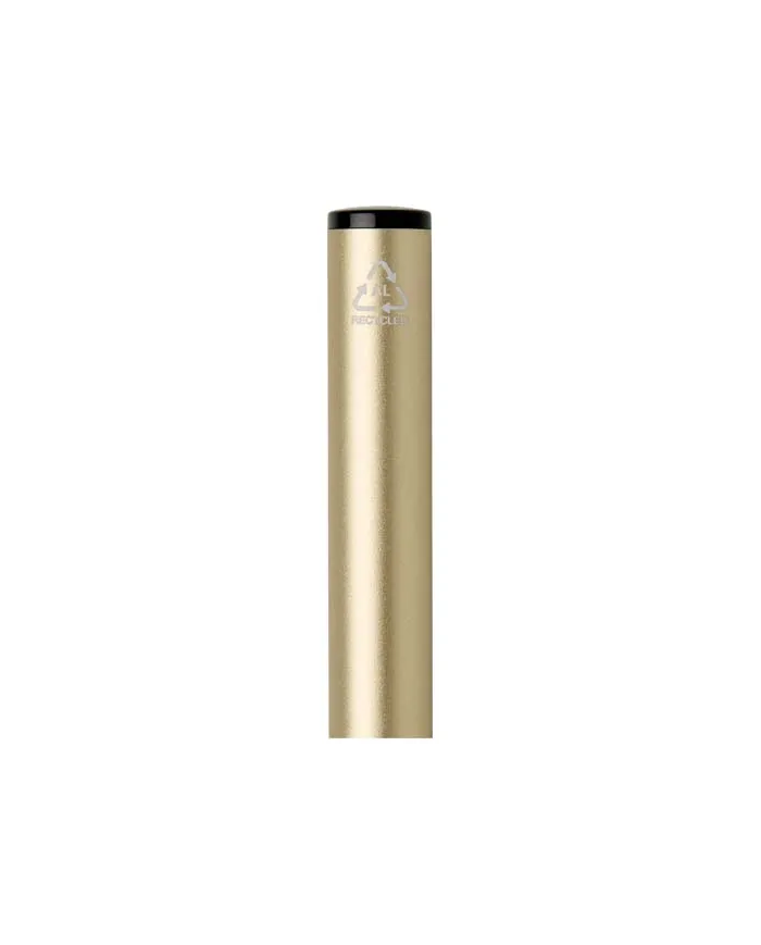 Penna a sfera a rotazione in alluminio riciclato Verton con ghiera (inchiostro blu) - cod. P107331