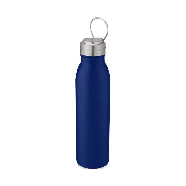 Borraccia sportiva Harper da 700 ml in acciaio inossidabile con anello in metallo - cod. P100678