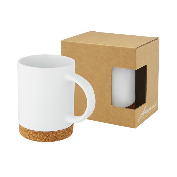 Tazza in ceramica da 425 ml con base in sughero Neiva - cod. P100901