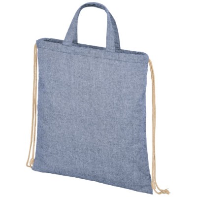 Zaino con cordoncino Pheebs in tessuto riciclato, 210 g/m² - 6L