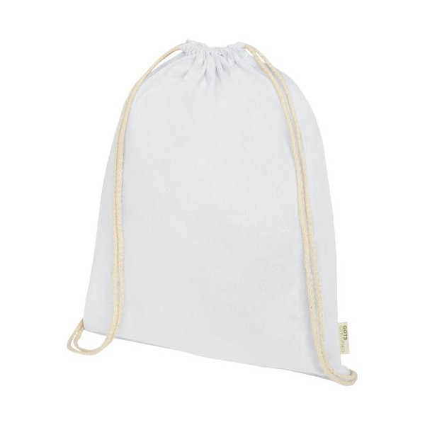 Zaino con cordoncino Orissa da 140 g/m² in cotone organico - 5L - cod. P120612