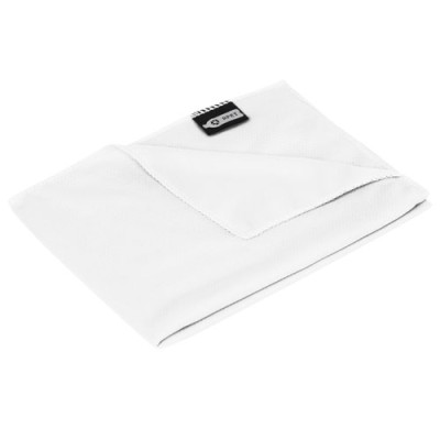Asciugamano sportivo Raquel di raffreddamento in PET riciclato con pouch 80 x 30 cm