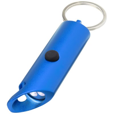 Portachiavi con torcia a LED e apribottiglie in alluminio riciclato IPX Flare - cod. P104574